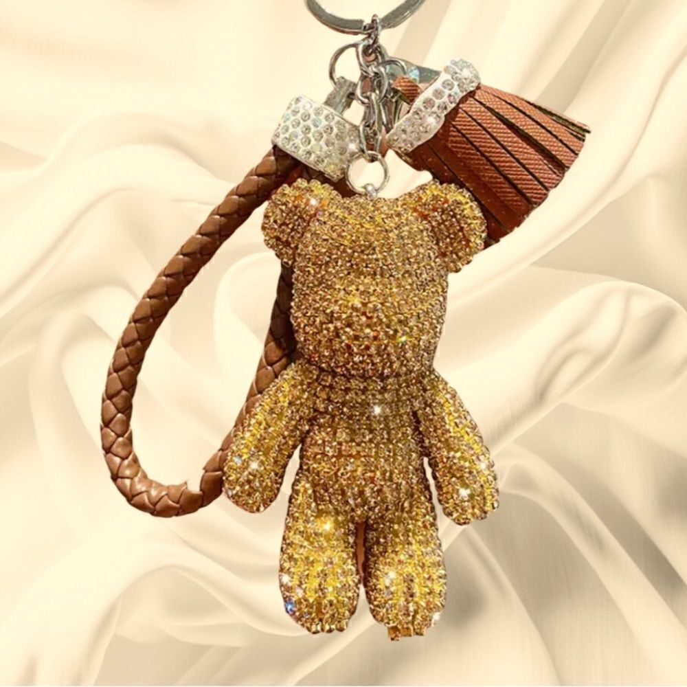 TEDDY BEAR FRIENDSHIP KEYCHAIN BAG CHARM